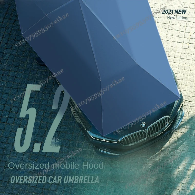 5.2M car parasol, fully semi-automatic, mobile canopy roof, automatic folding shrink cover, sunshade