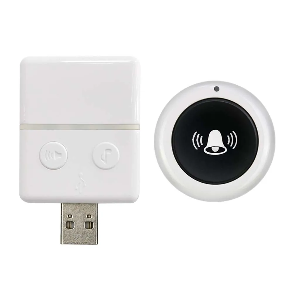 30 Musics SOS Button Doorbell with Remote Control Wireless Doorbell Receiver Strong Signal Smart USB Door Bell for Bed Care Call