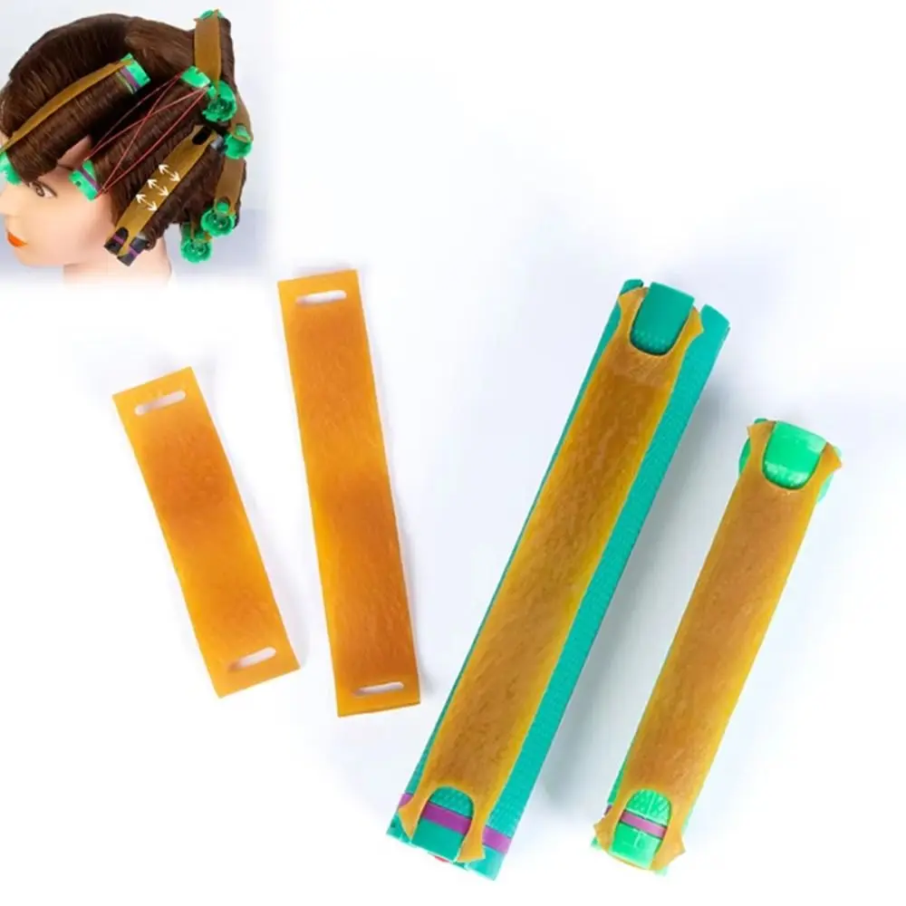 10pcs Rubber Band Hair Perm Bar Tool Elastic Durable Hair Roller Fixing Clip Anti Indentation Hair Styling Rod Hair Salon