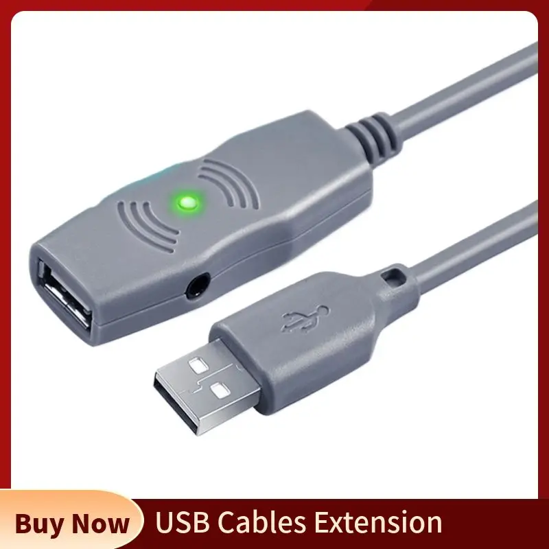 USB Cable Extension 20M 15M 10M Extender Cord Male to Female for PC Laptop Keyboard Printer PC Hardware Cables Adapters