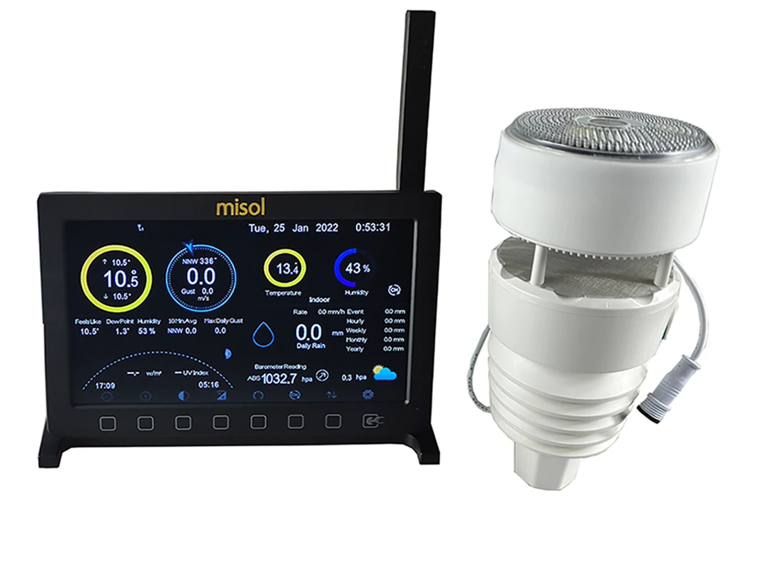 

Misol ultrasonic weather station wind speed wind direction rain temperature humidity HP2564