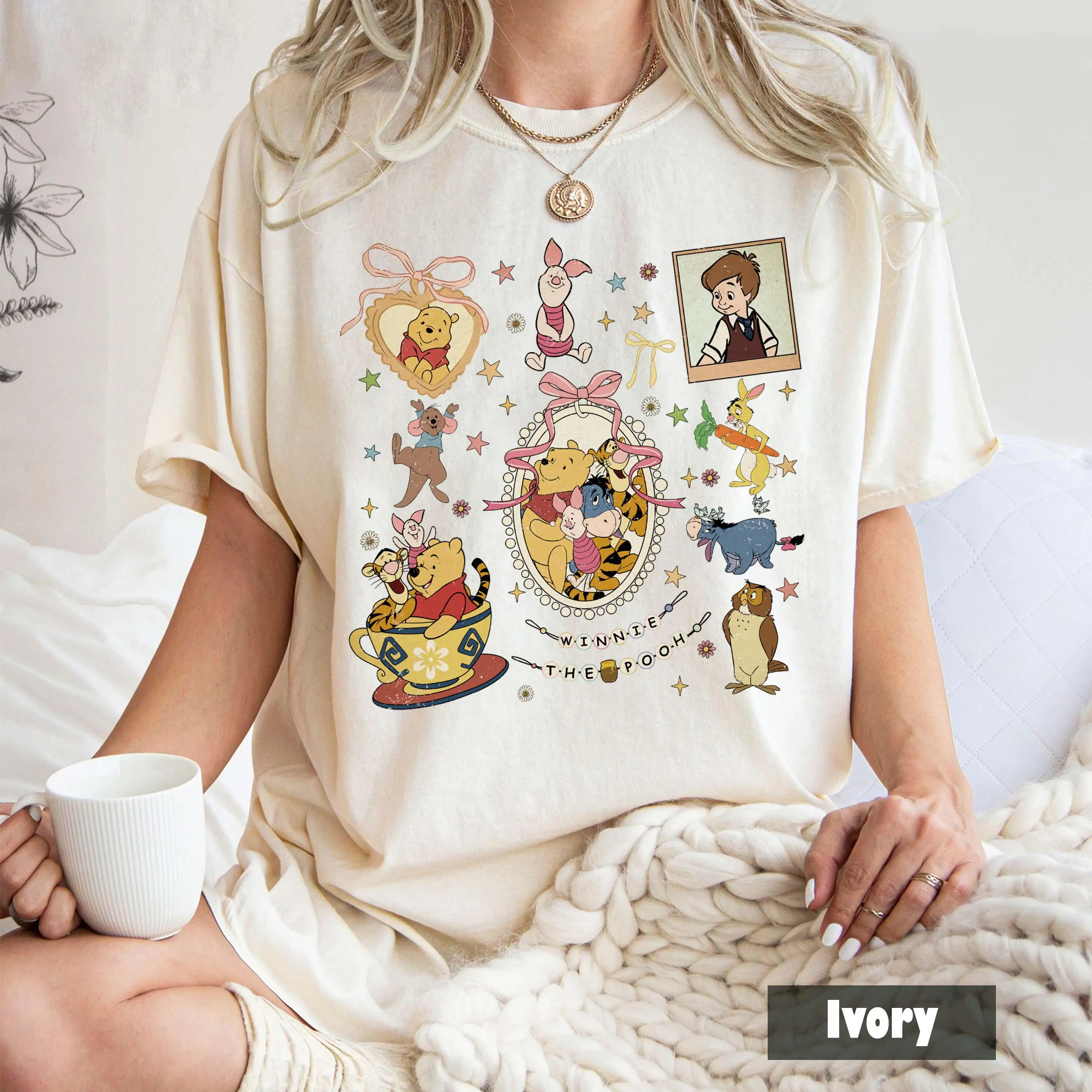 

Женская футболка с бантом Диснея и Винни-Пухом, хлопковая уличная одежда унисекс с короткими рукавами, свободная повседневная стильная одежда большого размера для отпуска