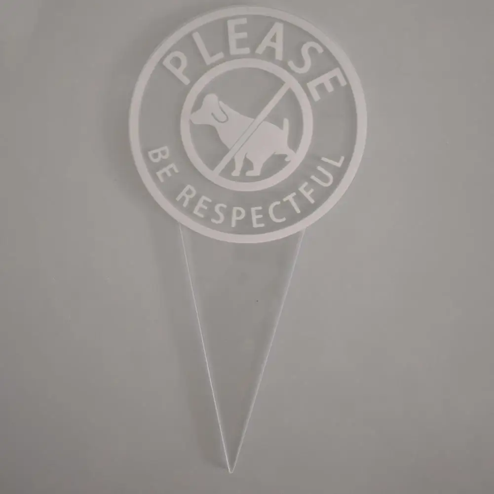 

Знак-индикатор для уборки собак, двойной акриловый знак для уборки собак, с колышкой