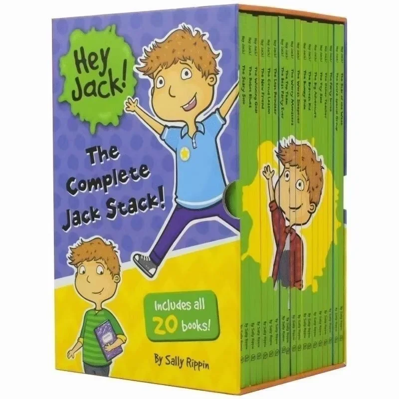 20 Pcs/Set Hey Jack !The Complete Jack Stack English Picture Story Book Children's Bridge Chapter Reading Kids Gift Box Libros