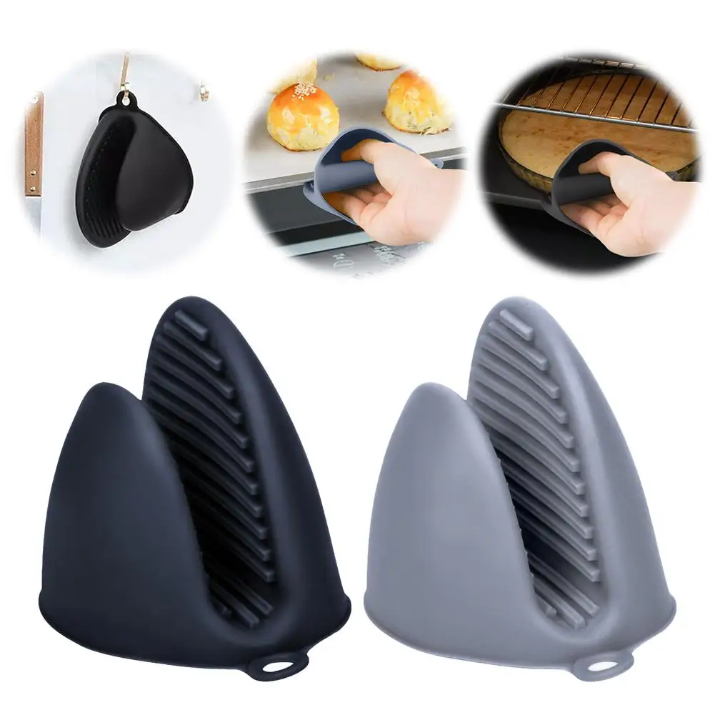 1Pcs Oven Mitts Silicone Heat Resistant Pinch Mitts Cooking Holder Mitts Anti Baking Clips Slip Non Pot Oven Gloves Scaldin U6T1