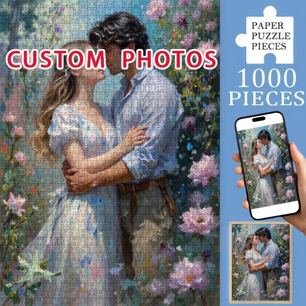 35/300/500/1082pcs Personalized Custom Photo Puzzle Couple Photos Friends A Memorable Keepsake Or A Special Celebration