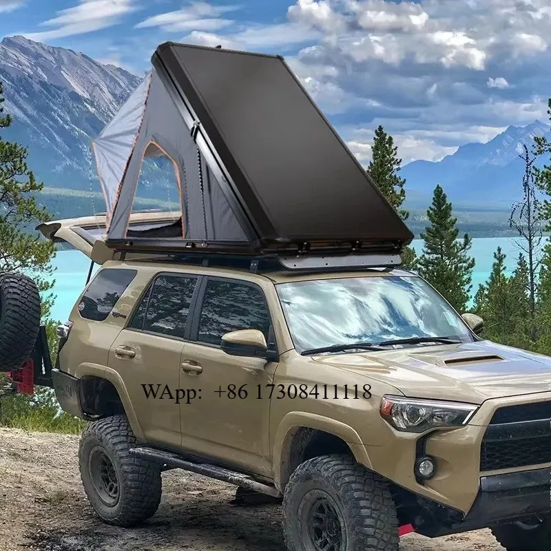 

Waterproof Durable Hard Shell Roof Top for SUV Aluminum Car Roof Portable Fiberglass Straight Bracing Type for Outdoor Camping