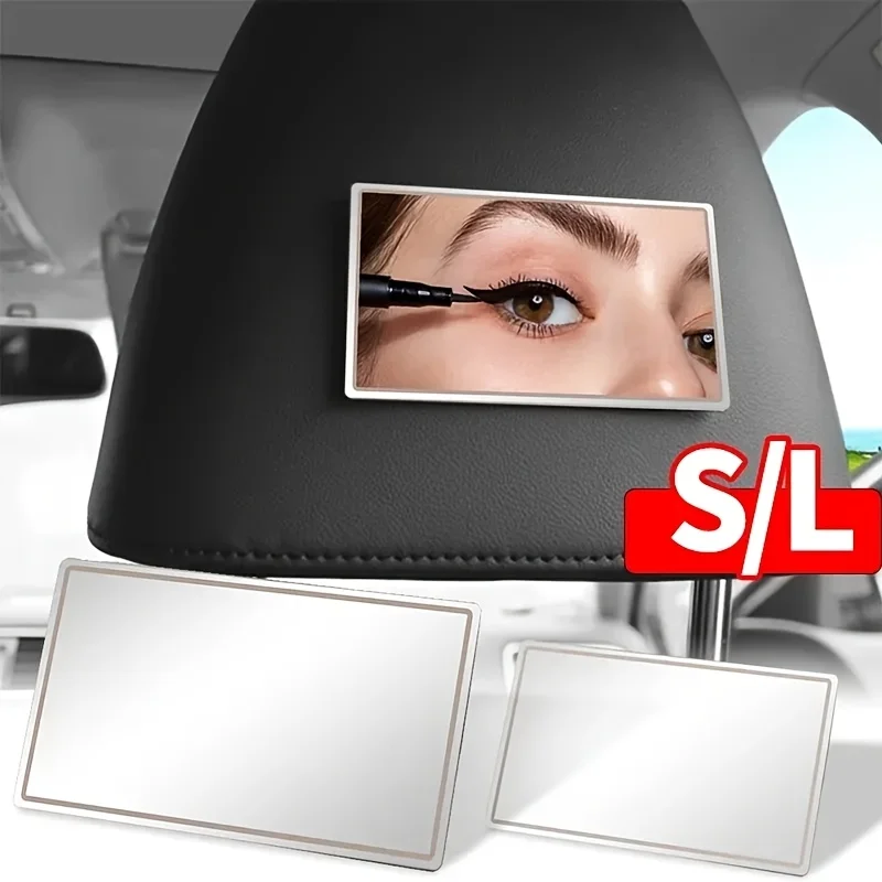 Portable Car Makeup Mirror Universal Car Interior Mirror Auto Sun-Shading Visor HD Mirrors Car-styling Stainless Steel