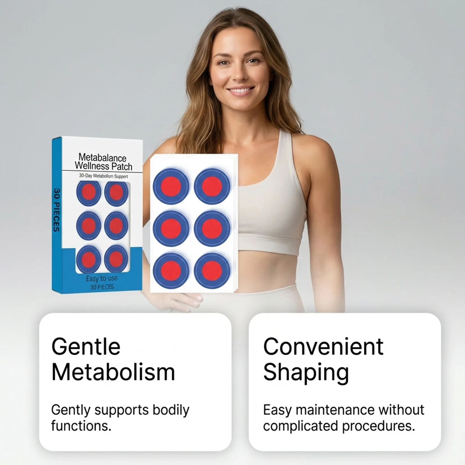 Weight Loss Plasters Breathable Portable Quick Fat Burner Gentle & Soothing Natural Ingredients Care Pad for Metabolic Balance