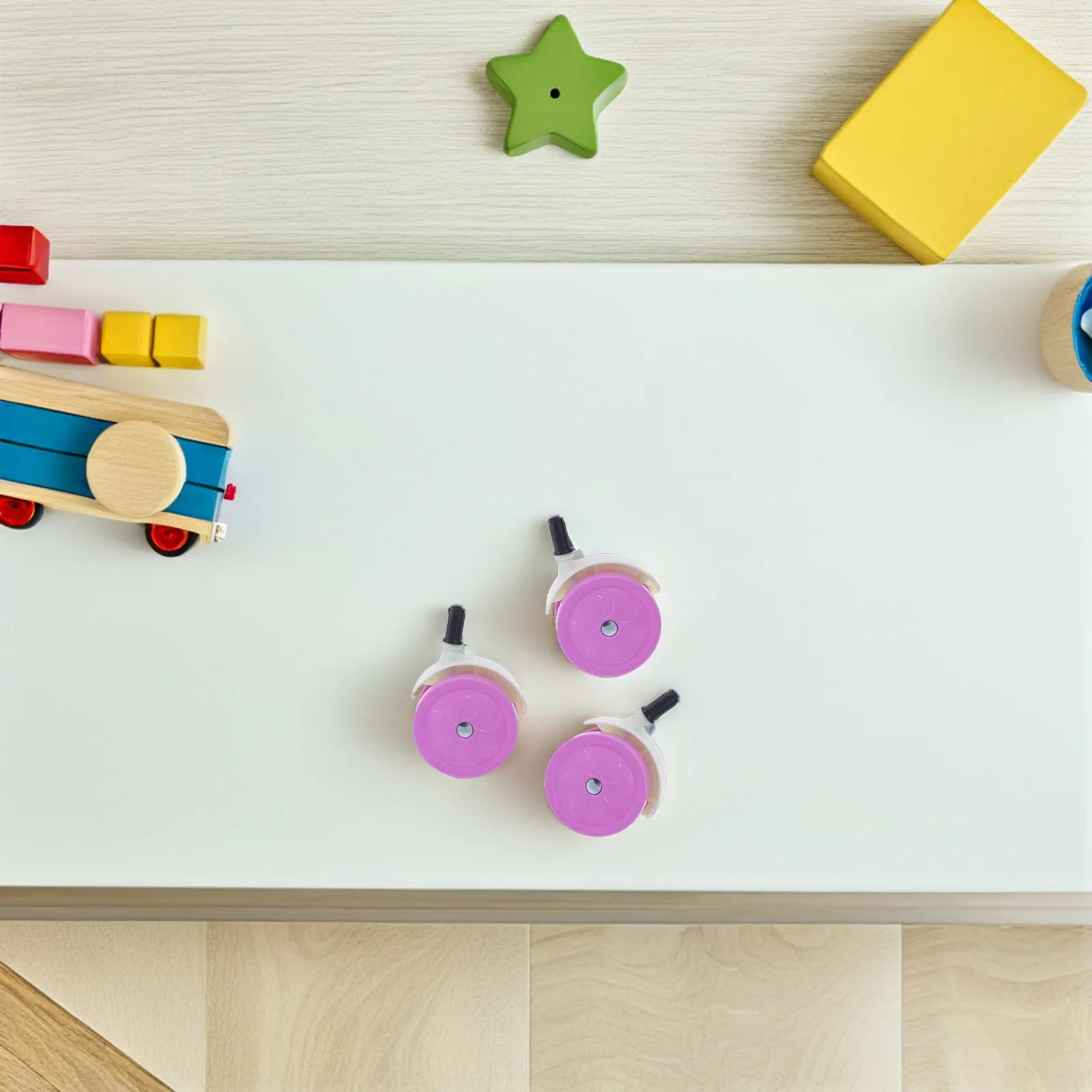 

Комплект из 4 универсальных бесшумных поворотных колес для детских колясок и ходунков, 4.13x2.75 дюйма