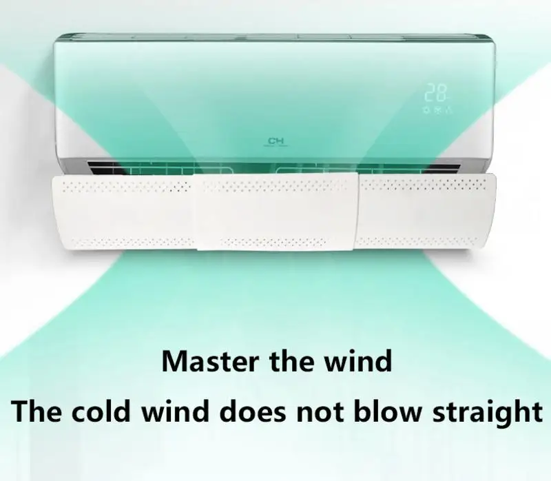 Deflector de aire ajustable para el hogar y la Oficina, cubierta de aire acondicionado Anti-soplado directo, parabrisas, tipo colgante