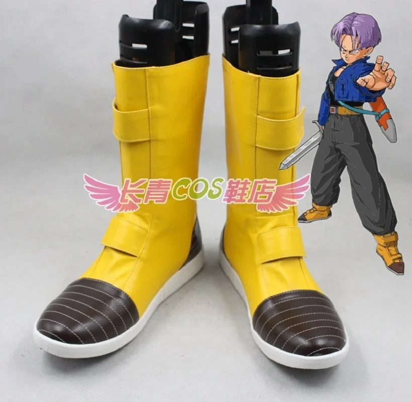 JP Anime DBZ Trunks Torankusu Cosplay disfraz zapatos hechos a mano botas de piel sintética