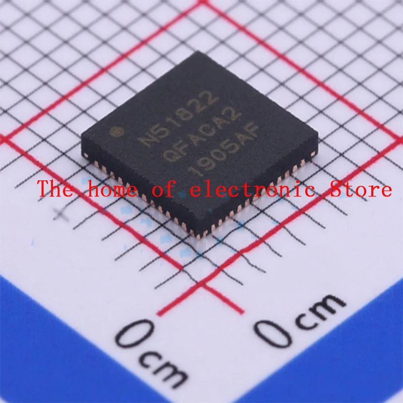 10PCS NRF51822-QFAC-R NRF51822  QFN-48 IC RF TxRx  MCU Bluetooth, General ISM 1GHz Bluetooth v4.0 2.4GHz 48-VF