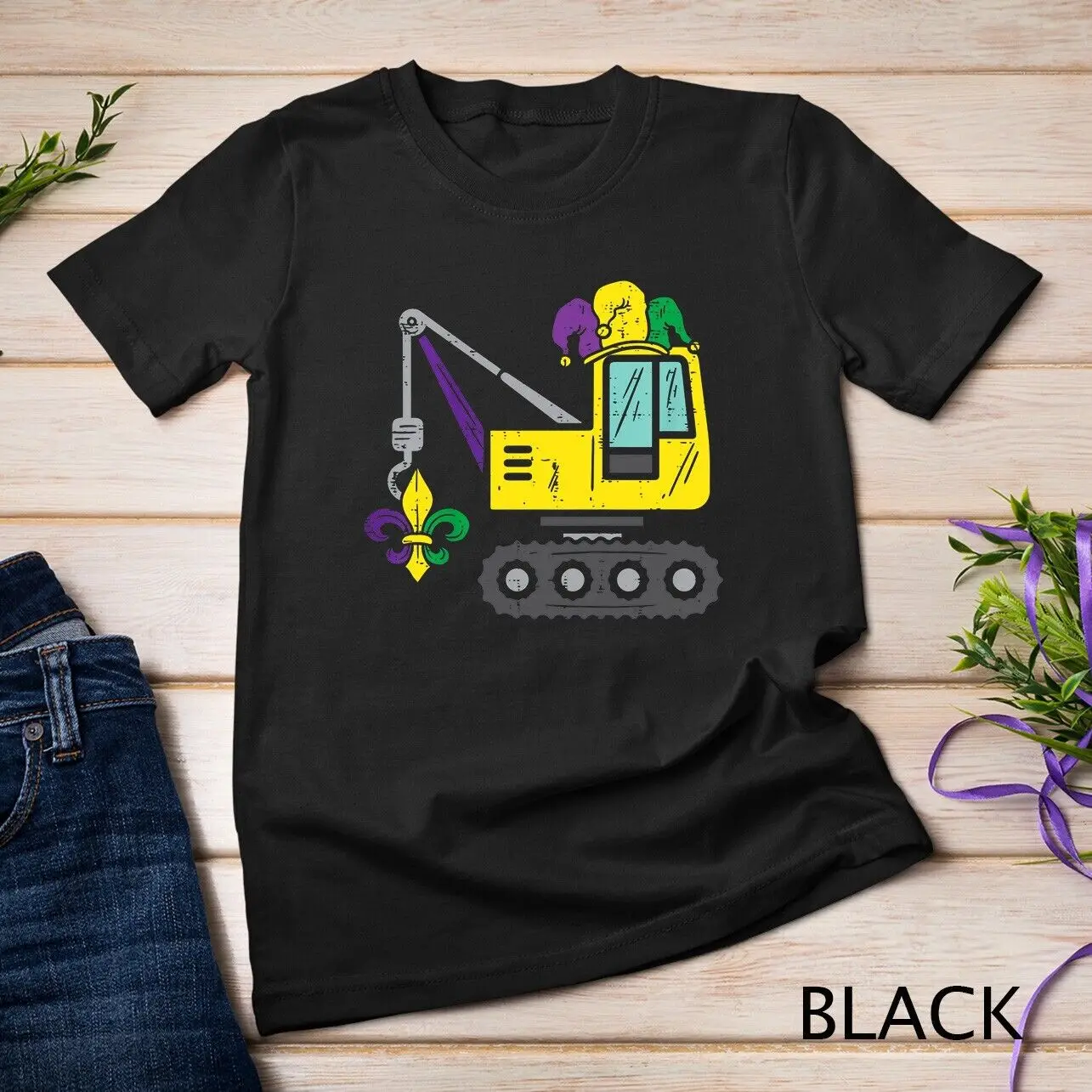 Kids Jester Crane Mardi Gras Cute Boys Kids Toddlers T-Shirt Unisex T-shirt