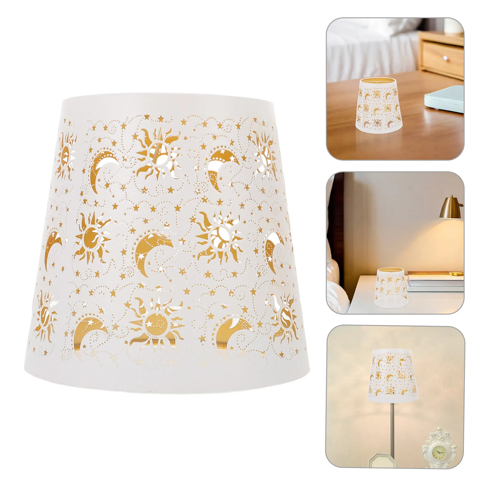 金属中空ランプシェード装飾ペンダントライトシェードスタームーンスタイル寝室リビングルームホテル照明簡単セットアップ