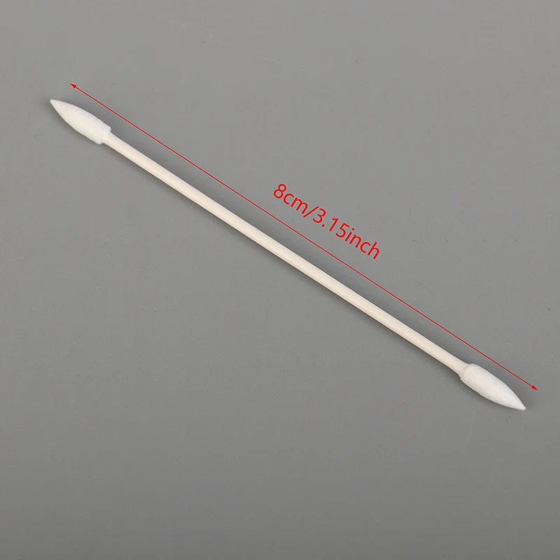 25pcs Disposable Cotton Swab Pointed Dust-free Cotton Swab Cosmetics Permanent Makeup Ear Jewelry Clean Sticks Tip Head