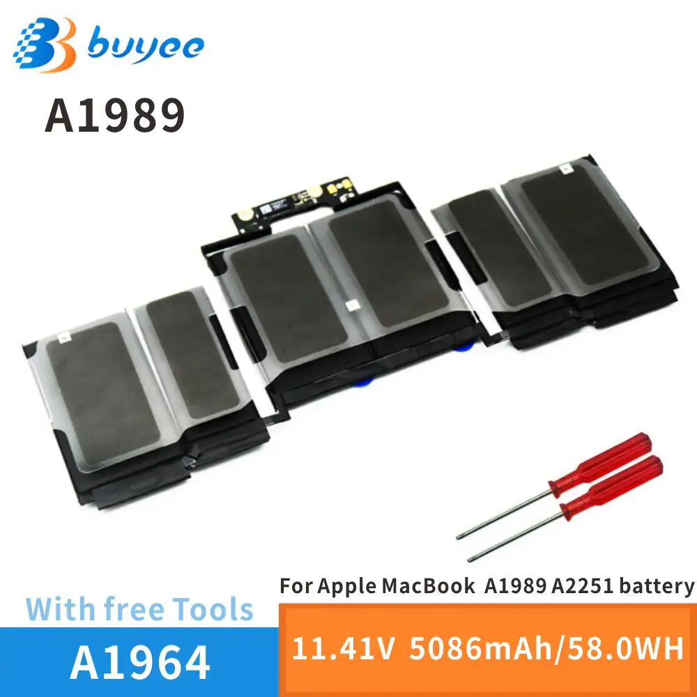 

New A1964 Original Laptop Battery For Apple MacBook Pro A1989 13" (2019) A2251 (2020) EMC3214 EMC3358 MR9Q2LL/A 58Wh With Tools