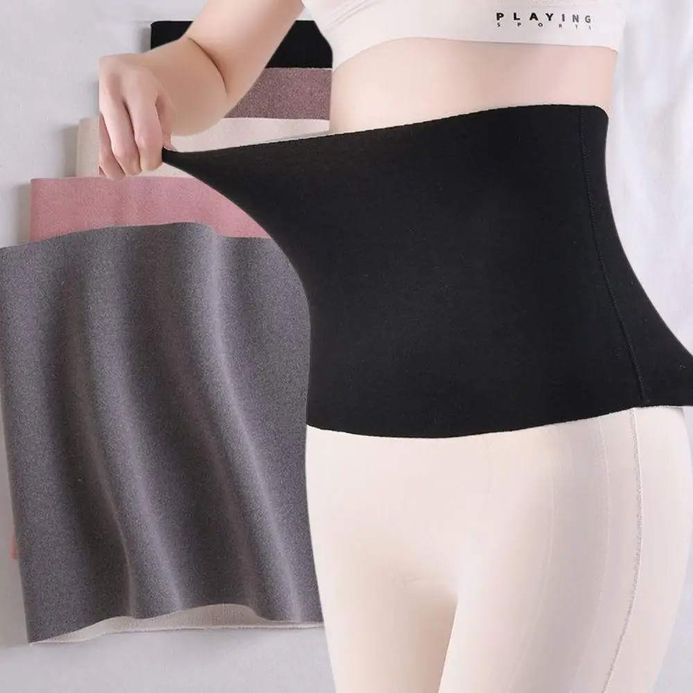 Зимний утолщенный термофлисовый теплый пояс унисекс, поясничный поддерживающий пояс, защита живота и живота, теплая внутренняя поддержка