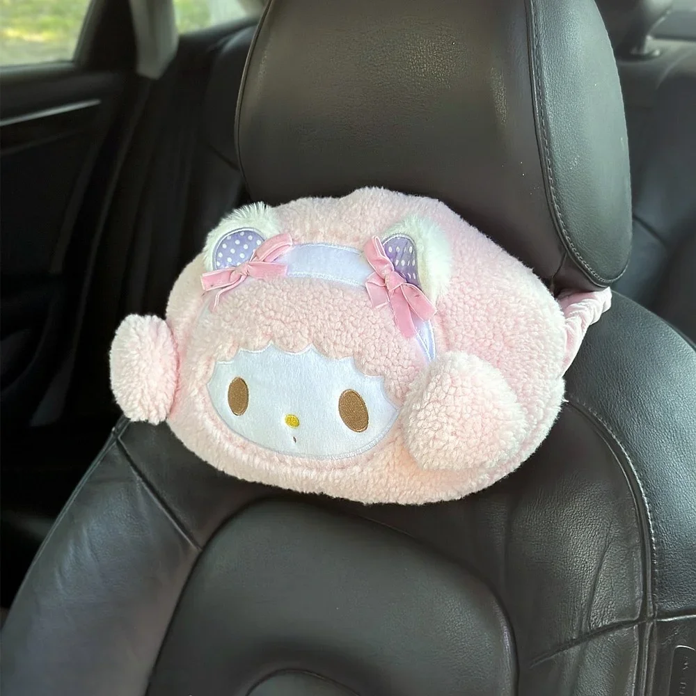 Sanrio Lovely My Melody Plüschtiere Kopfstütze Süßes Klavier Rückenkissen Sofa Bett Bequemes Wurfkissen Home Decor Geschenke Mädchen