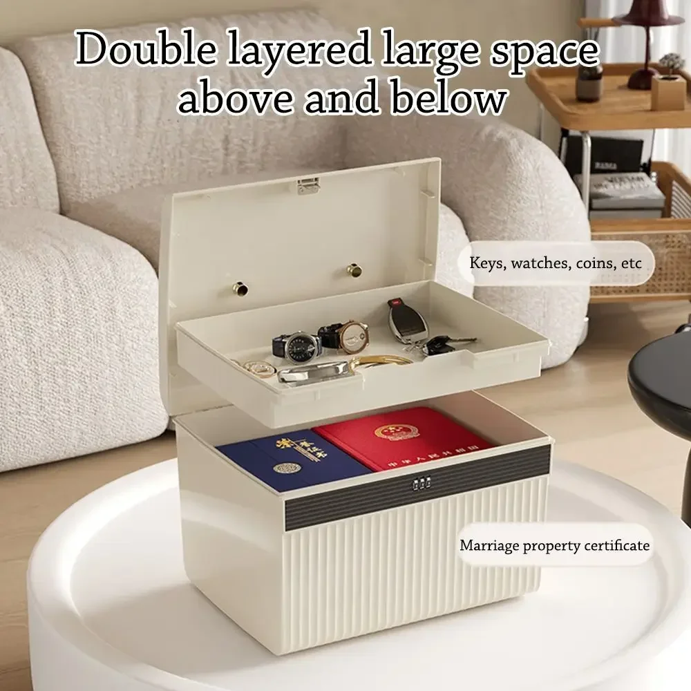 

Secure Safe Box with Combination Lock Jewelry and Valuables Organiser Protective Storage Case for Files Document Dropshipping