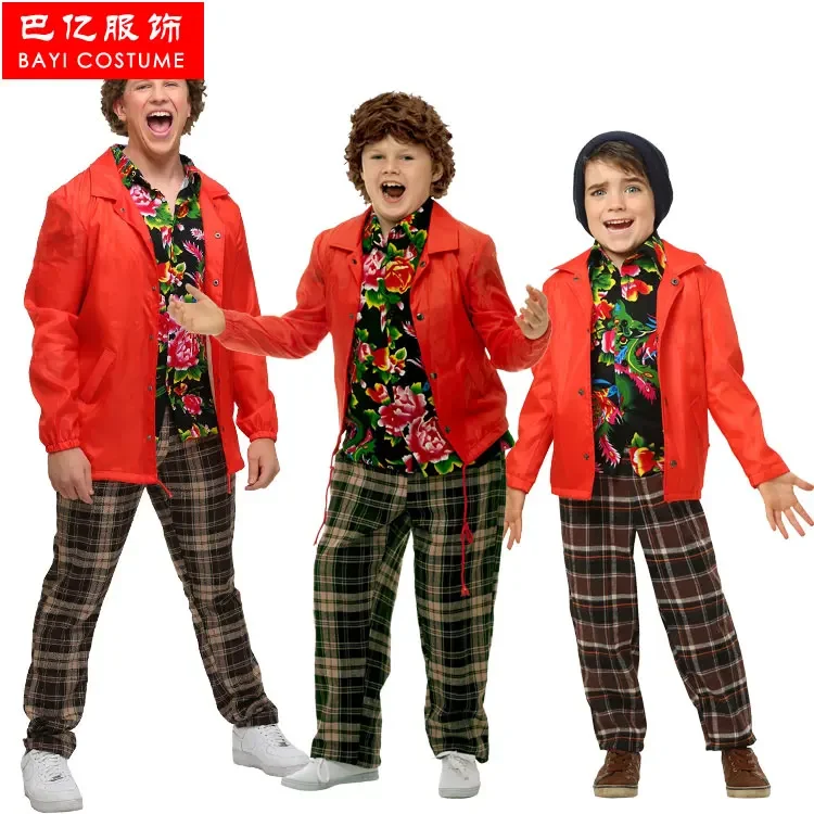 

The Goonies Cosplay Costume Halloween Carnival Uniforms Movie Male Kids Fancy Dress Outfit Flower Shirt Set