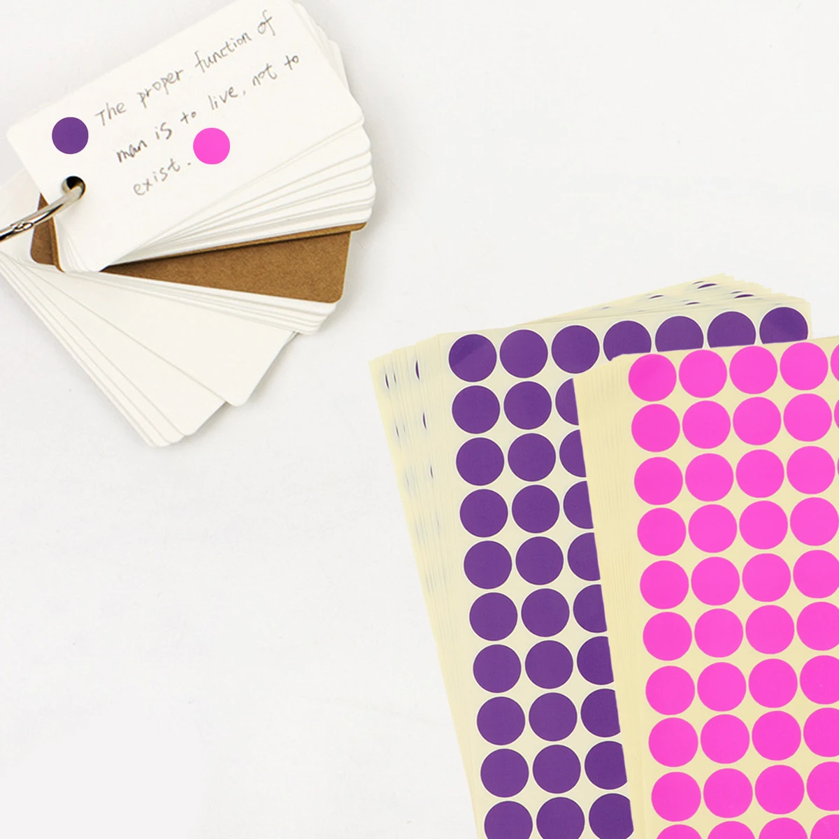 

30 Sheets Round Coding Labels Color Dot Stickers Colored Crafts Dots Circle