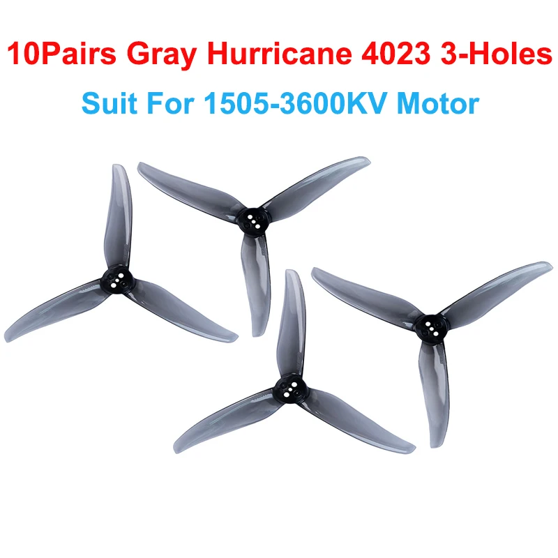 Gemfan(10CW+10CCW) Hurricane 3525 3630 4023 4525 3,5 Zoll/4 Zoll 1,5MM 3-Loch PC Propeller für 1806-2004 Motoren für FPV Freestyle – Detail 33