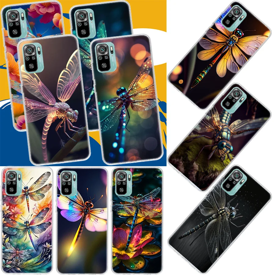 Dragonfly Texture is Realistic Phone Case For Xiaomi Mi 12T Pro 12X 11 Ultra 10 12 Lite 13 5G 11i 11T 10T 9 9T 8 6X 5X Cover Sof