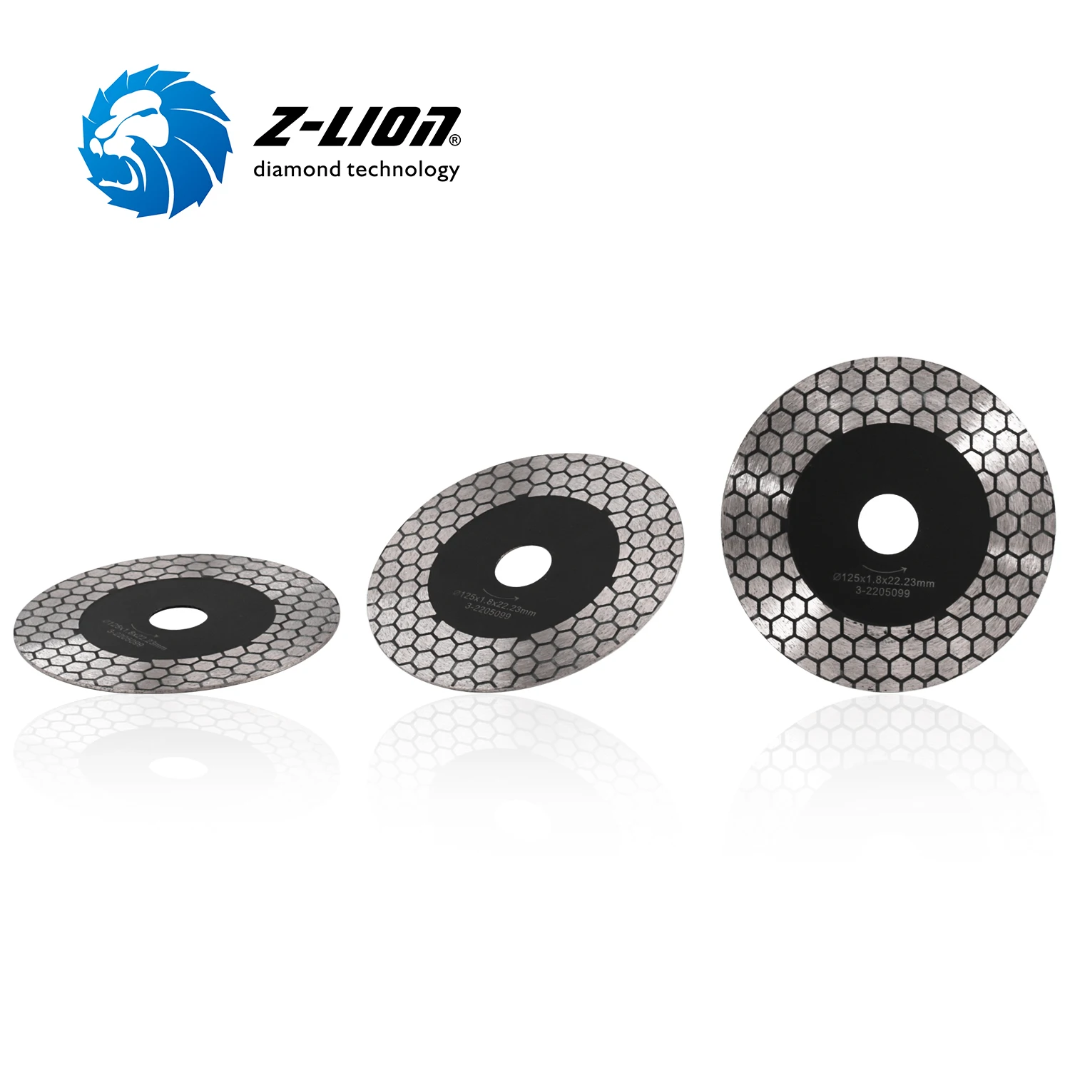 Z-LION 1pc 125mm diamentowa tarcza tnąca o strukturze plastra miodu ShapeSaw Blade Wet/Dry Use do marmuru ceramicznych