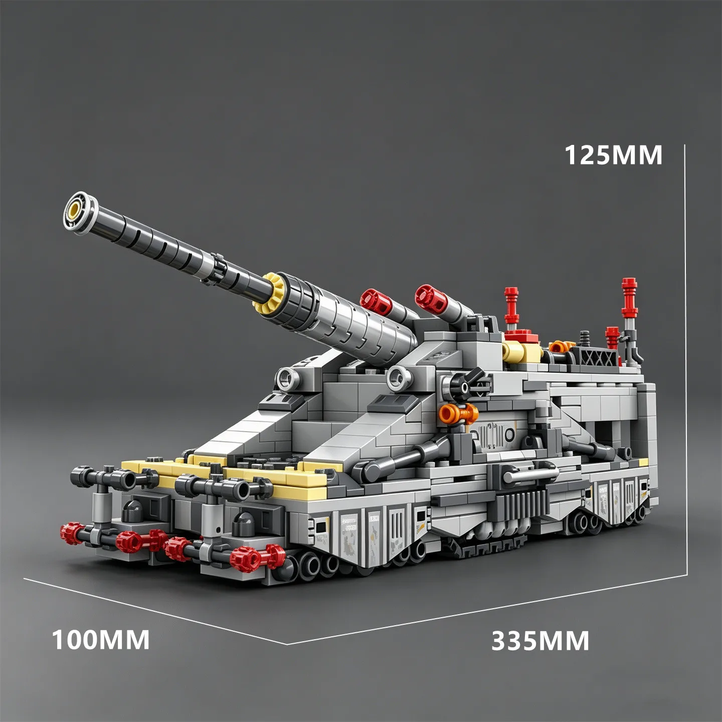 

MOC Figurine NEW Dora the Titan Gustav Train Heavy Cannon Large Assembled Building Blocks High Difficulty Tank Model Toy