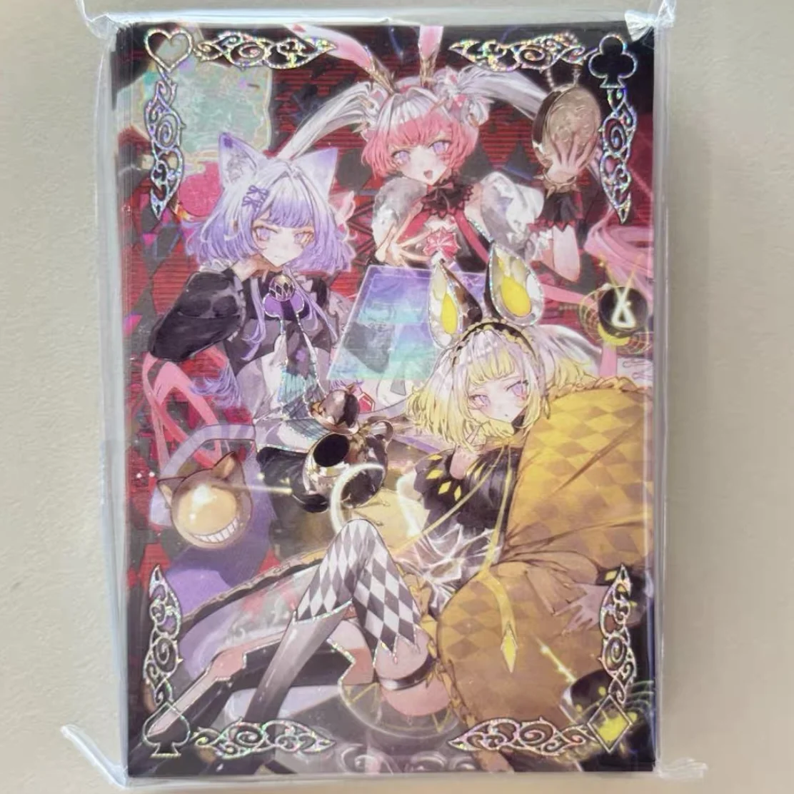 60pcs/set Yu-Gi-Oh! Malice Themed Laser Flash Card Sleeve Malice March Hare Malice Dormouse TCG Game Card Protective Sleeve Toy