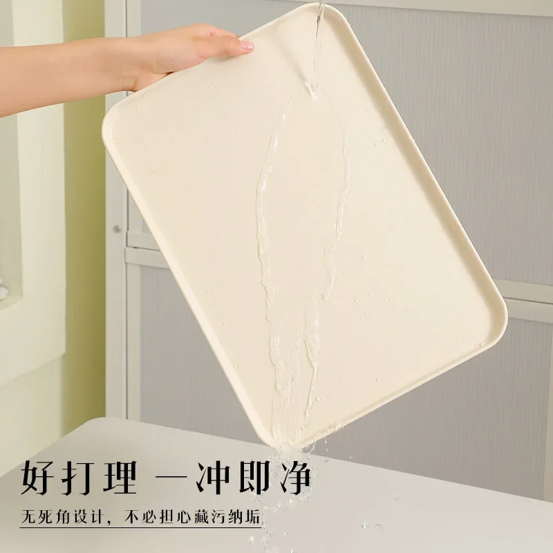 Birch Multi Use Large Capacity Serving Tray Plastic Practical Cooking Pan with Wire Rack Wire Mesh Tray Food Wire Sheet Pan Rack image 3