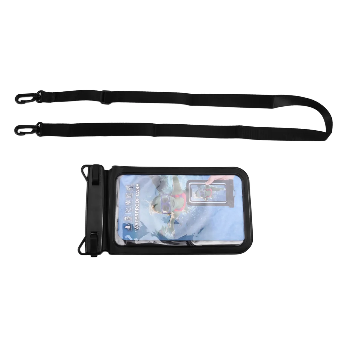 New Double Space Waterproof Phone Pouch IPX8 Waterproof Underwater Phone Case with Lanyard Phone Dry Bag for Beach Swimming