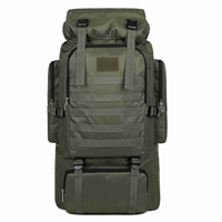 Camo Daypack Climbing Backpack Camping Backpack Large Capacity Hiking Backpack Outdoor Camping Rucksack Canvas Trekking Backpack