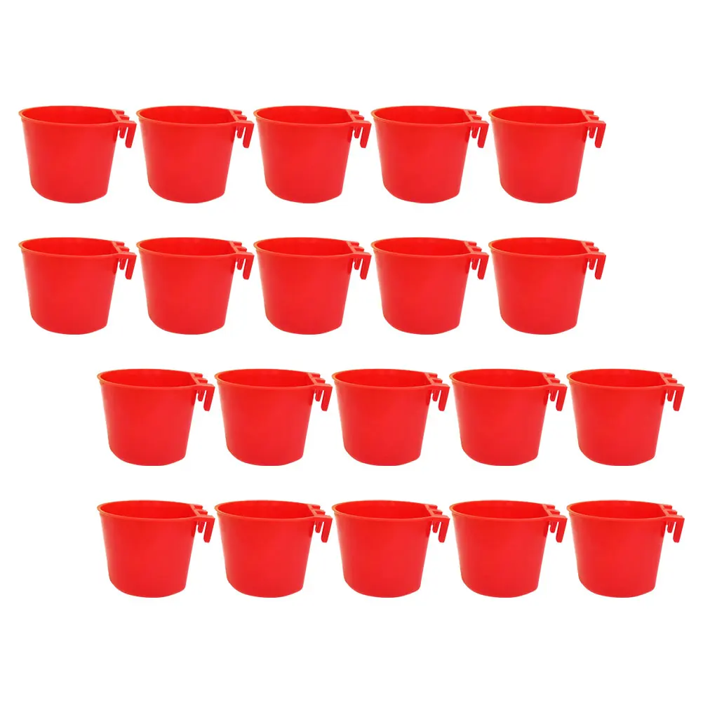 

20pcs Bird Cage Feeder Reusable Smooth Edge Bowl For Parrot Pigeon Chicken Hanging Feeding Cup Small Bird Food Container