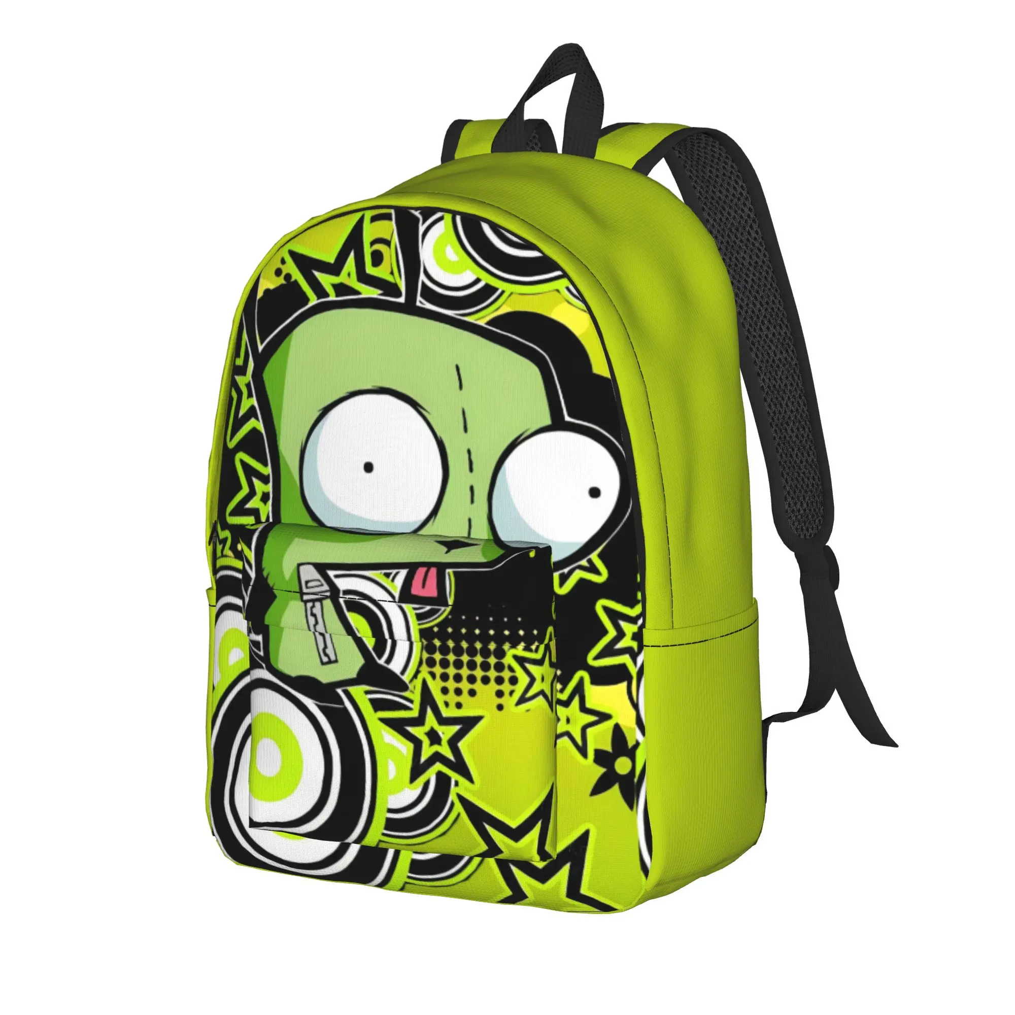 Invaders Zims Cute Cartoon Backpack for Men Women Cool Student Business Daypack College Canvas Bags Outdoor