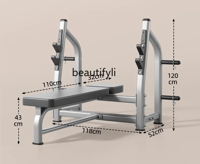 Bench press frame Commercial fitness equipment Barbell set Household integrated professional weight bed