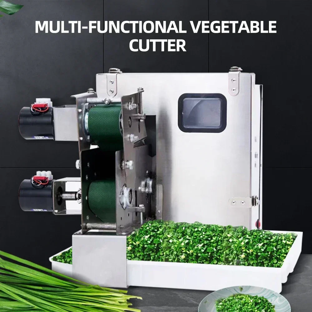 Commercial Vegetable Chopping Cutting Machine Automatic Leeks Cutter Onions Garlic Sprouts Processing Machine.