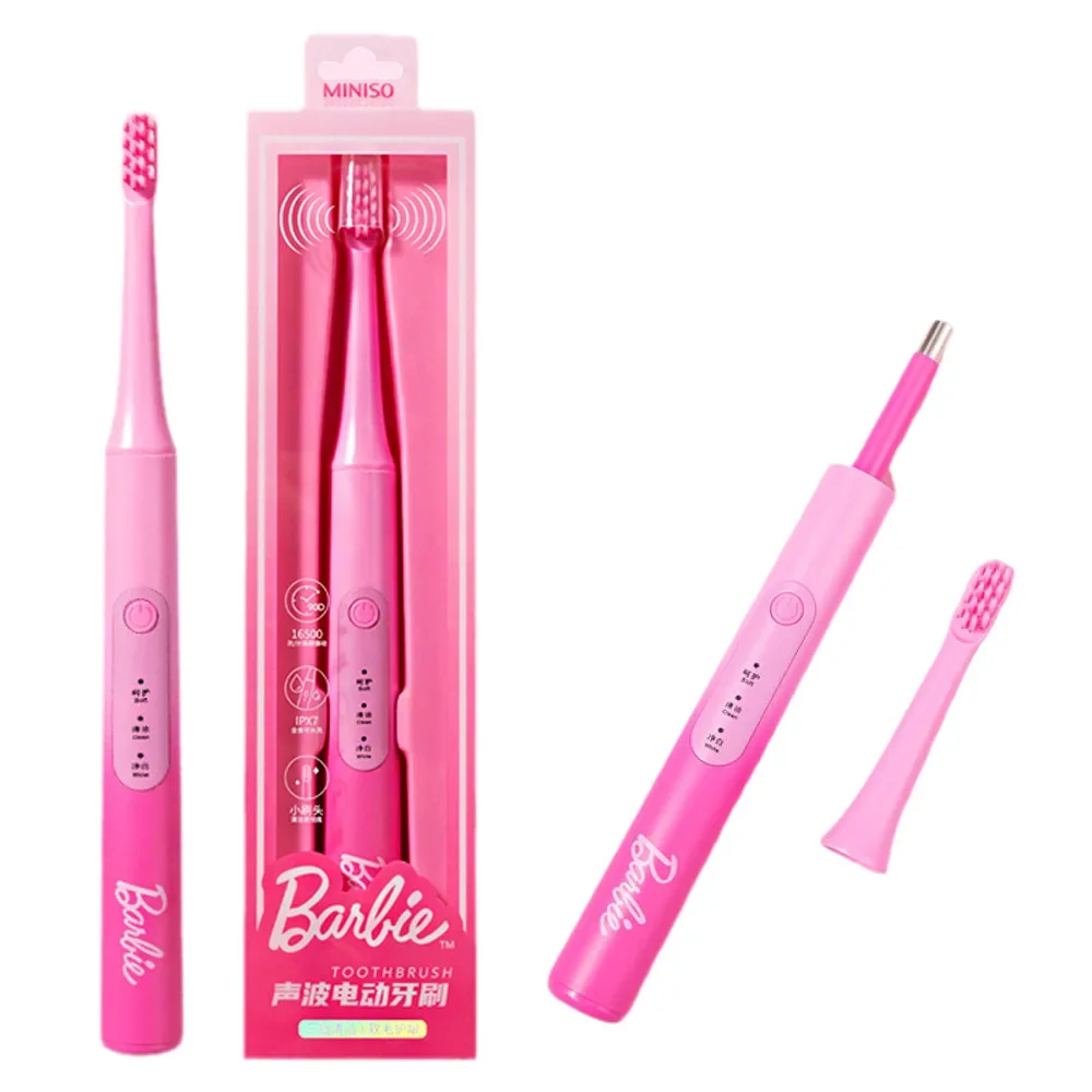 

Barbie Soft Bristle Sonic Electric Toothbrush Rechargeable Adult Female Fully Automatic Household Anime Kawaii Girl Toothbrush