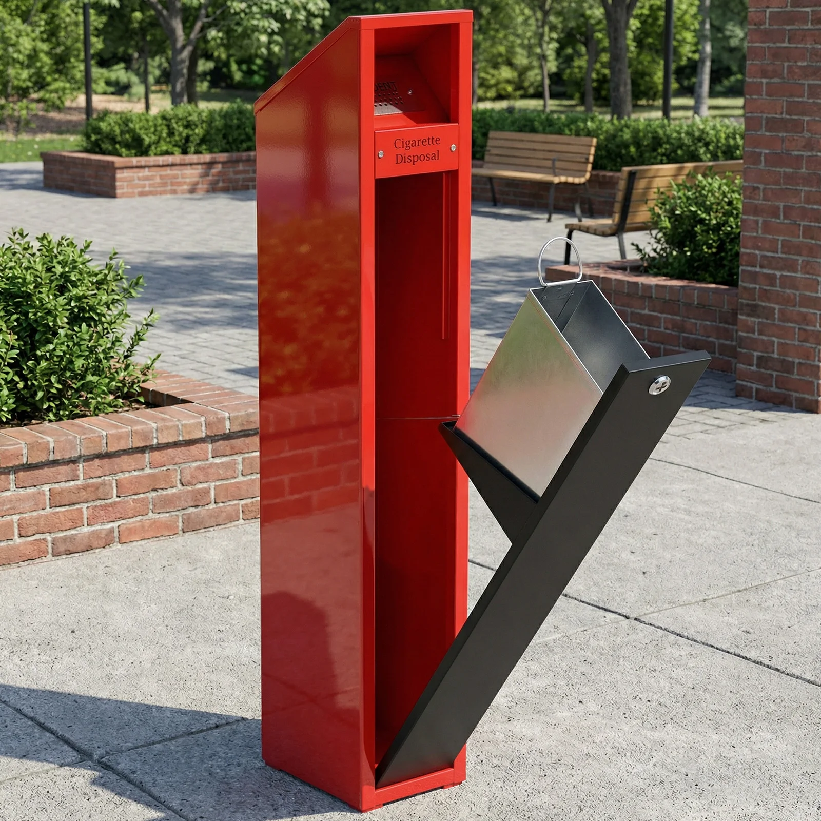 

Контейнер для окурков сигарет с запирающейся крышкой, отдельно стоящий, для общественных мест, пабов, клубов, ресторанов