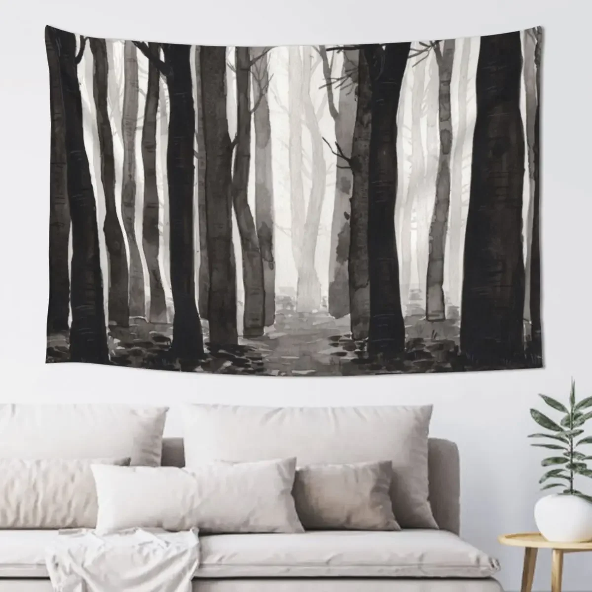 Monochrome Forest Tapestry Decoration For Bedroom Decorative Wall Murals Wall Decor Wall Tapestries Tapestry