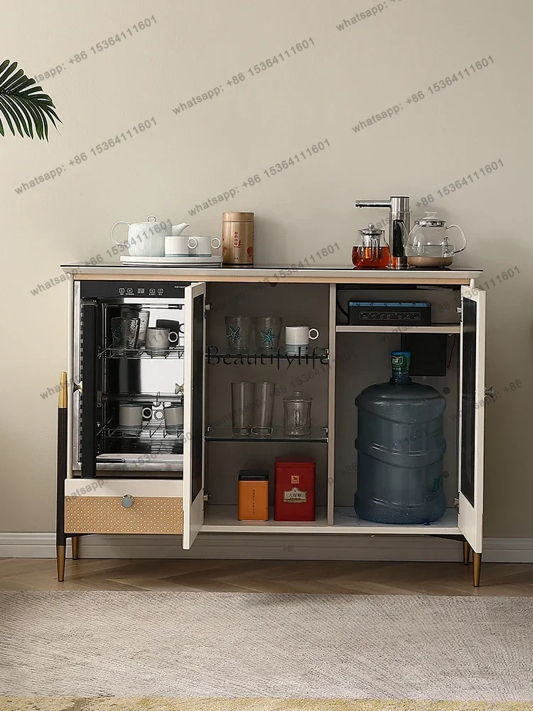 JJ Tea bar machine Solid wood light luxury household automatic intelligent voice High-end intelligent cabinet with disinfectionL