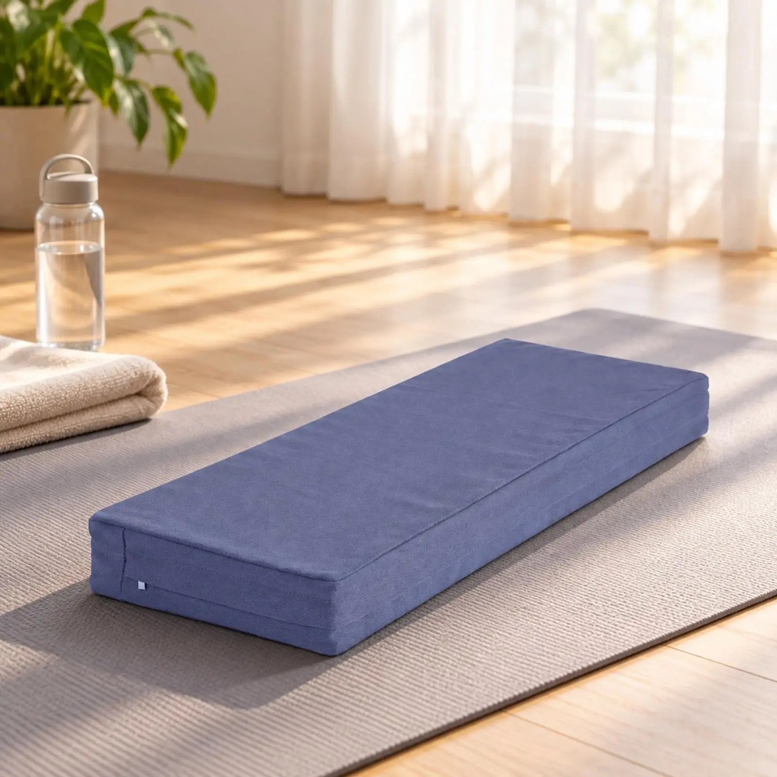 Yoga Shoulder Stand Pad with Firm Foam Support for Inversion Poses Featuring Removable Washable Cover for Home Studio Training