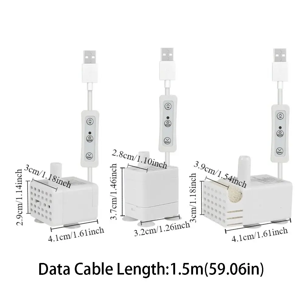 آمنة الضغط المنخفض حوض السمك USB مضخة غاطسة 3 واط 130L/H مضخة غاطسة صغيرة مقاومة للصدمات مضخة نافورة صغيرة صغيرة المشهد