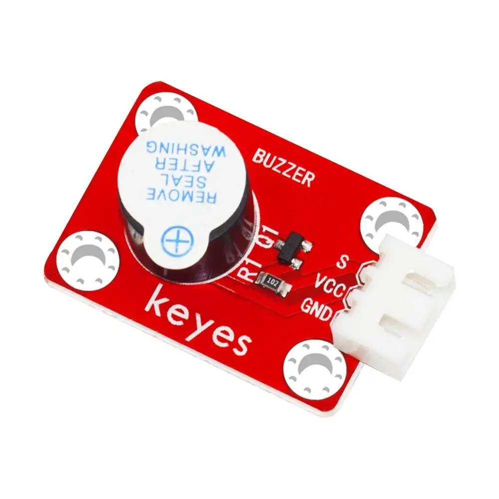 10 stuks toetsen baksteen actieve zoemermodule (padgat) anti-reverse plug witte terminal voor Arduino