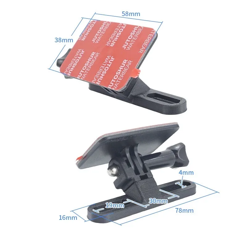 تركيب كاميرا الشاحنة، دعامة لاصقة بزاوية قابلة للتعديل، دعامة تثبيت الكاميرا الأمامية، قاعدة لاصقة على الوجهين