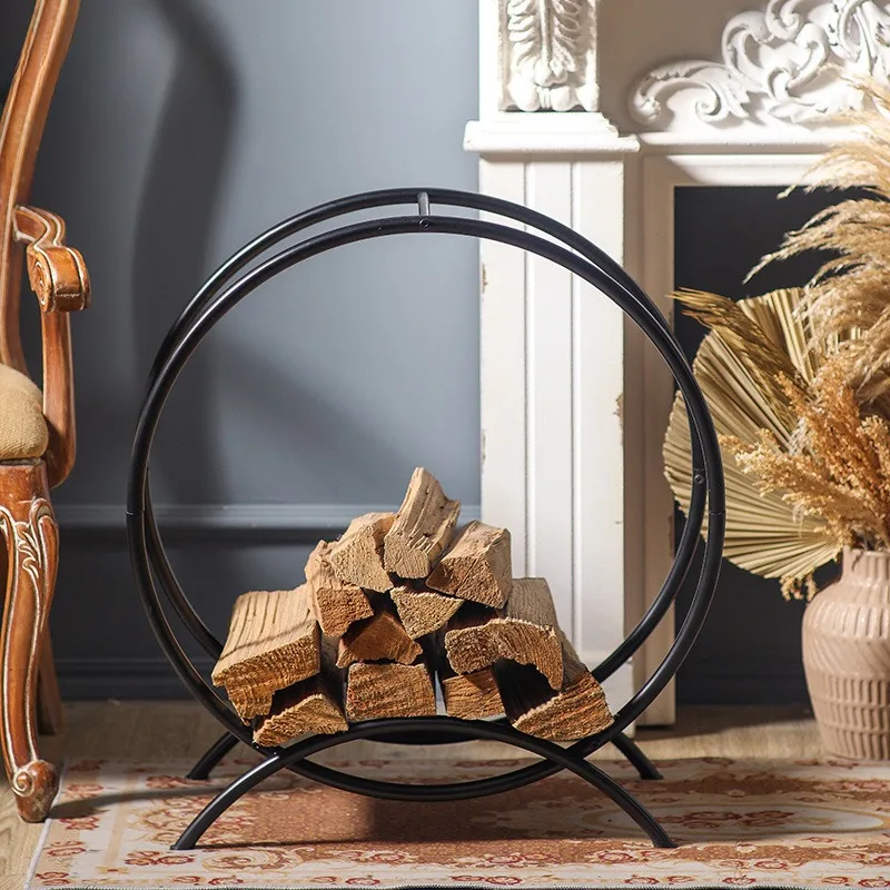 

Living Room Fireplace Wood Rack Iron Stand Household Nordic Indoor Outdoor Timber Stacking Wood Storage Frame Home Decoration