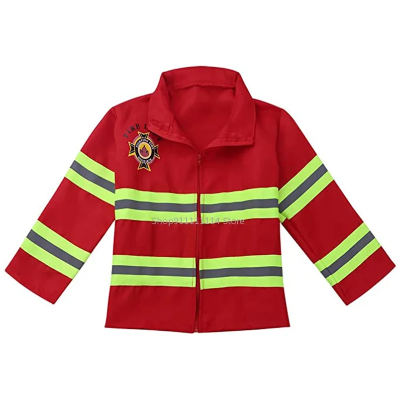 Fireman Kids Uniform Car Tent Sam Cosplay Children Luxury Firefighter Water Gun Toys Props Set Boy Girl Halloween Costume Gift R