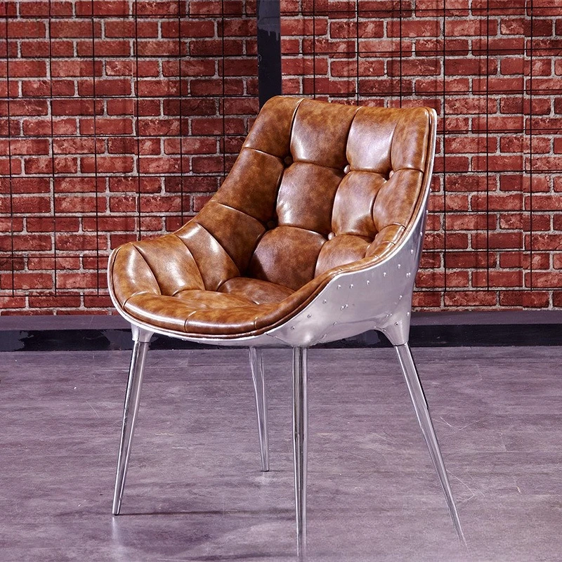 

Bar Chair Clear Bar Office Home Creative Metal Aluminum Leather Fiberglass
