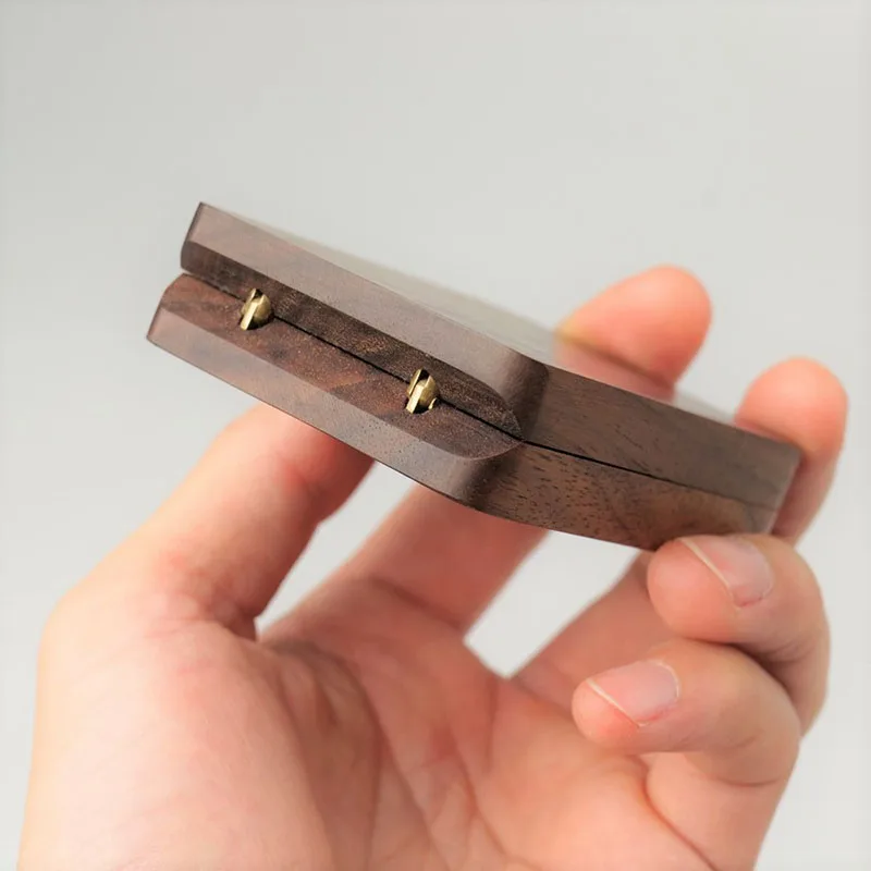Solid Wood Rings Box Rotating Display Ring Boxes Creative Wedding Ring Organizer Showcase Box Portable Jewelry Storage Boxes